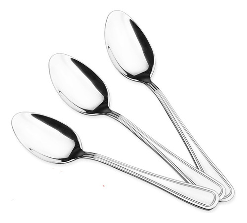 Set De 3 Cucharas De Postre Acero Inox Sofia 17.5 Cm Mango Plateado