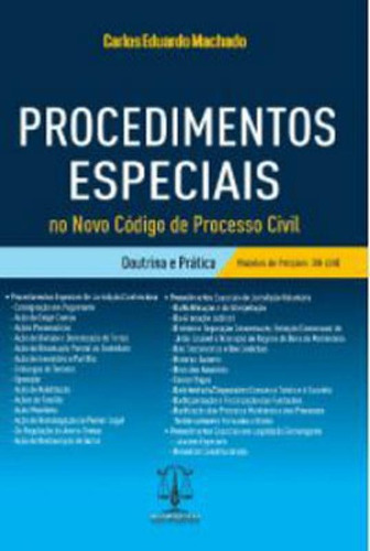 Procedimentos Especiais: No Novo Código De Processo Civil, De Machado, Carlos Eduardo. Editora Imperium Editora, Capa Mole Em Português
