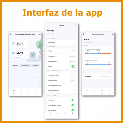 Panel Digital Sensor De Temperatura Y Humedad C/ Sonda Smart