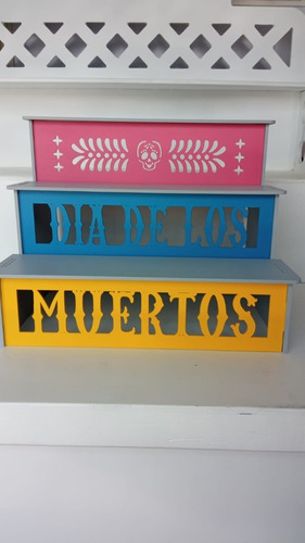 Altar De Muertos Desmontable Pintado Mdf