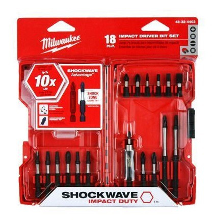 Kit Puntas P/atornillador Impacto 18pz Shockwave Milwaukee