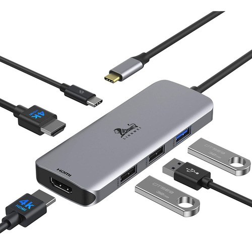 Usb C Hub Dual Hdmi, Usb C A Dos Monitores Adaptador A Do...