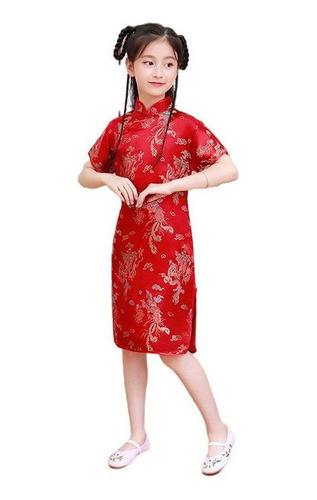 Vestido Chino De Niña Moda Asiática Verano Fiesta