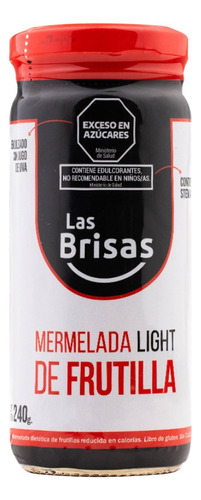 Mermelada Ligth De Frutilla Organica 240g Las Brisas