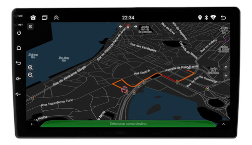 Multimidia Universal Android 13 Carplay 2gb 64gb 10p 2cam