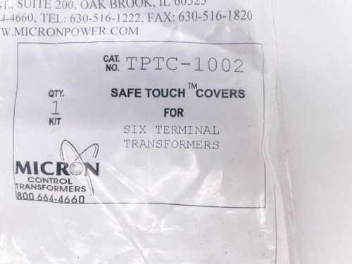 New Micron Tptc-1002 Safe Touch Covers For Six Terminal Bbt