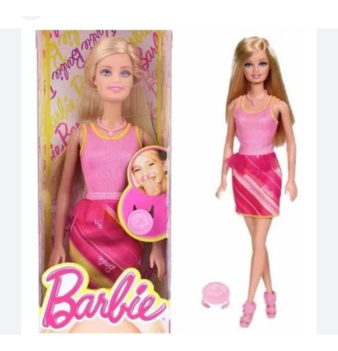 Barbie Muñeca Vestido Rosa Marca Mattel 