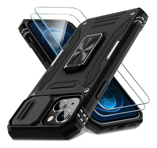 Funda Deerlamn Para iPhone 15 De 6.1 Pulgadas Con Funda De Cámara Deslizante