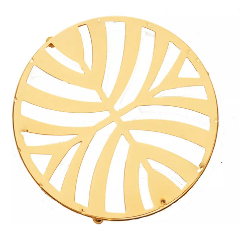 Posafuentes Cromado 18 Cm Decorativa Color Dorado Posa Pava Redondo