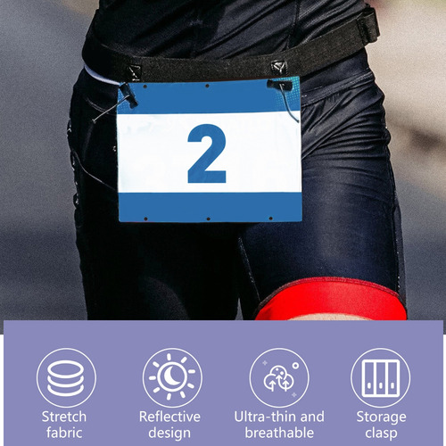 (bk) Belt Bib Holder, Elastic Race Number Belt Race