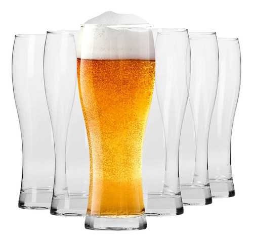 Vasos Altos De Cerveza Krosno | Juego De 6 | 16.9 Onzas | Co