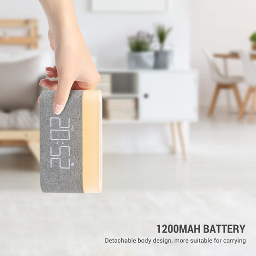 Imagen 2 de 5 de Reloj Despertador Digital Con Lampara De Noche Led Cargador