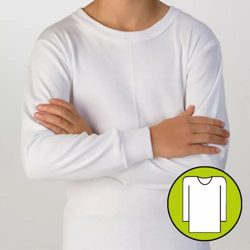 Camiseta Termica De Niños Blanca