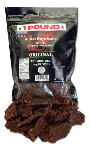 Hollar Boys Snacks Original Beef Jerky Bolsa Resellable De U