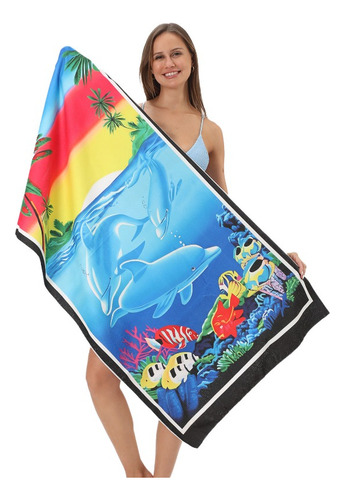 Toalla De Baño De Felpa Digital Con Estampado De Toallas De