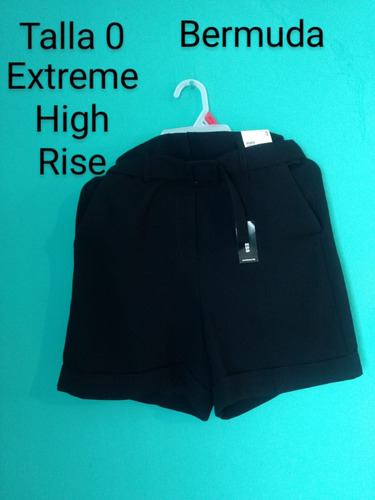 Bermuda Short Express Corte Alto Extreme High Rise