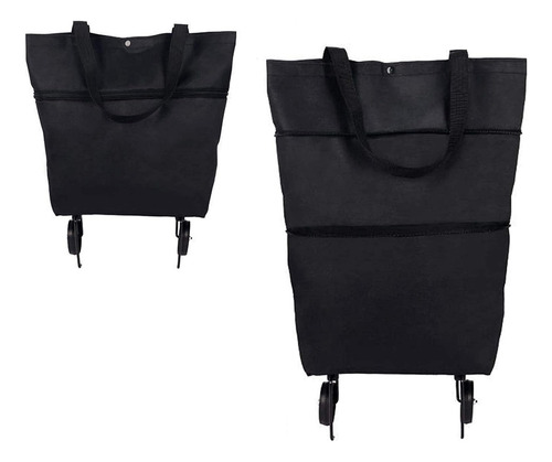 Bolso Plegable Ruedas Carrito Compras Bolsa Reutilizable