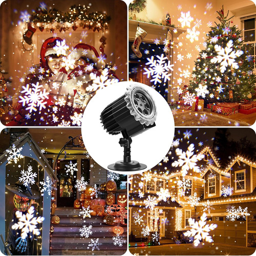 Luces De Proyector De Copo De Nieve De Navidad, Luces Led Di