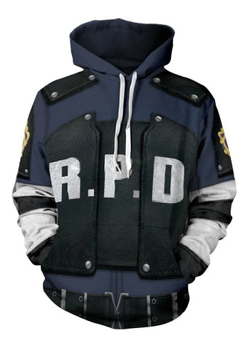 Sudadera Con Capucha De Resident Evil Leon S. Kennedy 3d