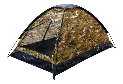 Carpa Camuflada Verde 2 Personas Asgard Camping 2x1.2 