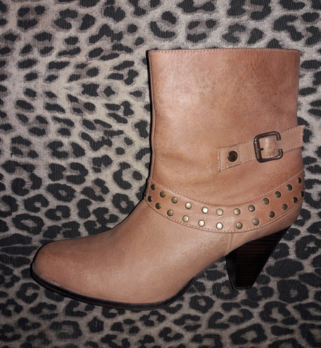 Botas Botinetas De Cuero Genuino Como Nuevas Talle 40