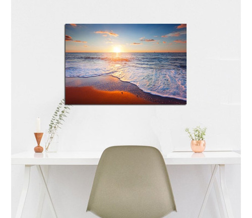 Vinilo Decorativo 20x30cm Mar Amanecer Playa Sol Beach