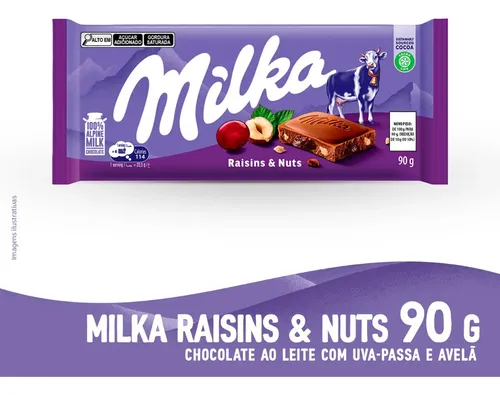 Chocolate Milka Passas E Nuts 90g