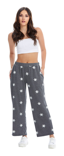 Jogger Mujer Oversize Moda Diseño Estrellas Original Cool