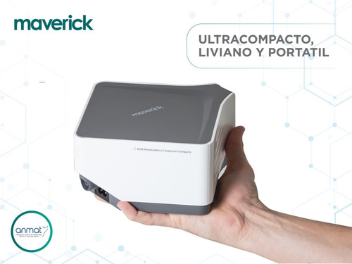 Imagen 4 de 10 de Nebulizador A Pistón Maverick Máscara Adulto Niño 403b