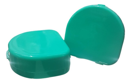 Porta Guarda Estuche Para Aparato Ortodoncia ( 1 Caja ) Color Verde Turquesa