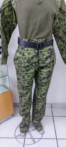 Traje Táctico Verde Pixel Camisa Pantalón Cinto Talla 44