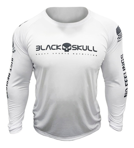 Camiseta Dry Fit Black Skull Manga Longa Black Skull