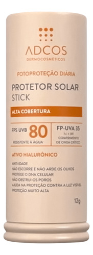 Adcos Fotoproteção Diária Fps80 Stick Beige - Protetor Solar
