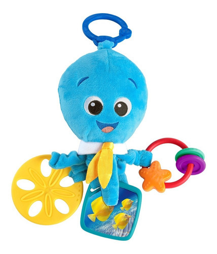 Pelúcia Chocalho Para Pendurar Colorido Baby Einstein Cor Azul Desenho Polvo