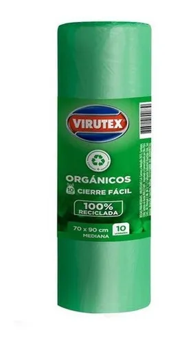 Bolsa Para Basura Verde Reciclaje 70x90cms 10un. Virutex
