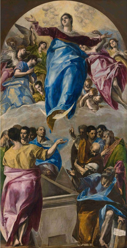 Lienzo Canvas Arte Sacro Asunción De La Virgen Greco 90x45