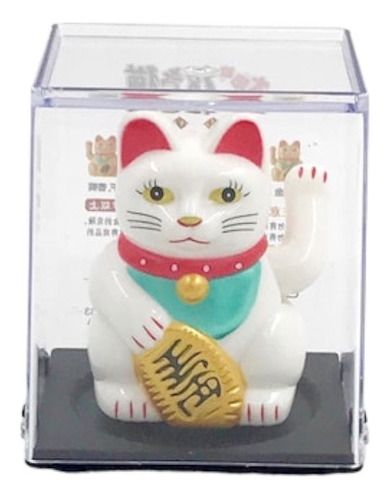 Mini Estatuilla Gato Japonés Suerte Fortuna Brazo Maneki Nek
