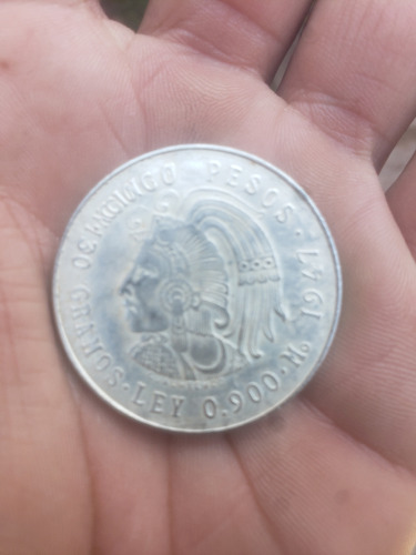 Moneda 5 Pesos 1947 Con Error