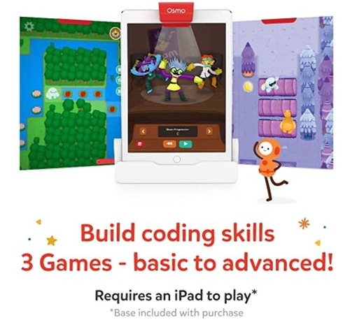 Osmo - Kit De Inicio De Codificación Para iPad - 3 Juegos Ed