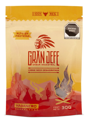 Carne Seca Gran Jefe 30gr Sabor Habanero