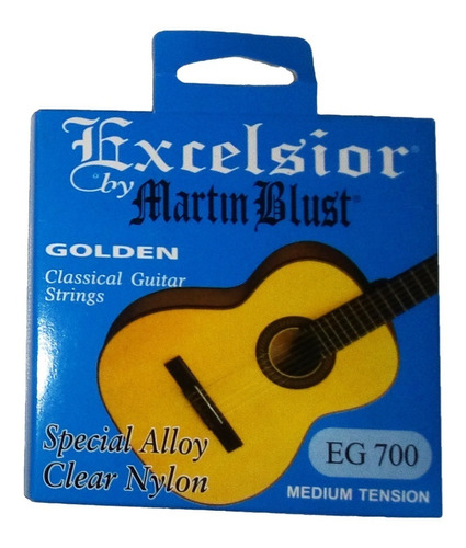 Encordado Cuerdas Clásica Tensión Media Martin Blust Eg700