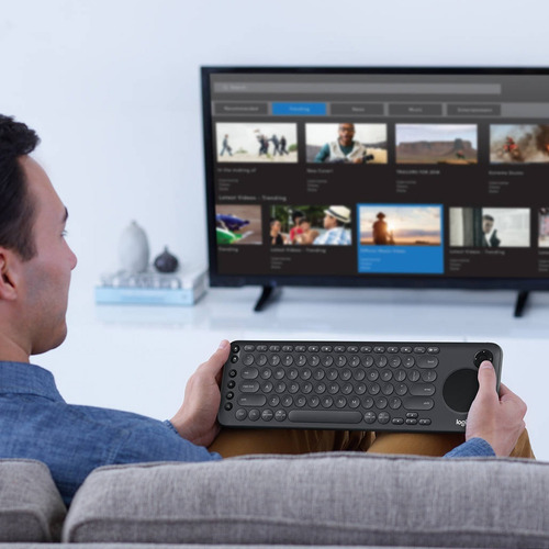 Teclado Smart Tv K600 Logitech Color del teclado Negro Idioma Español