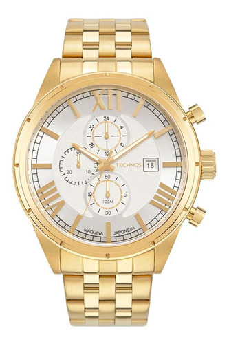 Relógio Technos Dourado Masculino Grandtech Js15fw/1d