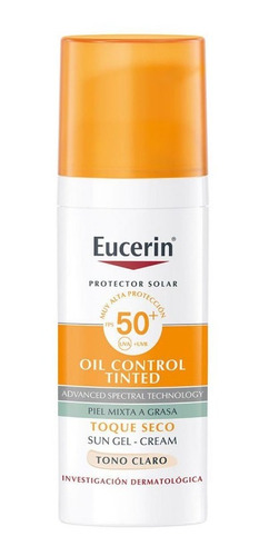 Eucerin Solar Facial Crema Toque Seco Tono Claro 50 Fps [50 