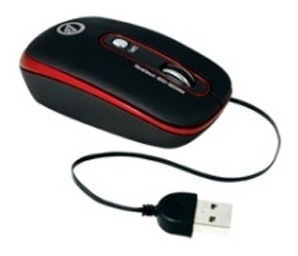 Mouse Retractil Usb Rojo Cliptec 979 - Compralohoy