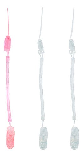 Pinza para chupetes Mola Pietra Baby, mujer y hombre, rosa, blanco y blanco