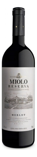 Vinho Merlot Miolo Reserva adega Miolo Wine Group Vitivinicultura 750 ml em um estojo de sem estojo