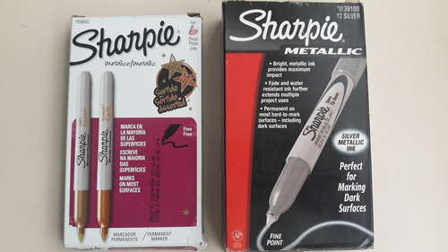 Marcadores Metalico Sharpie Tarjeteria Pack 2 Bronce Y Plata