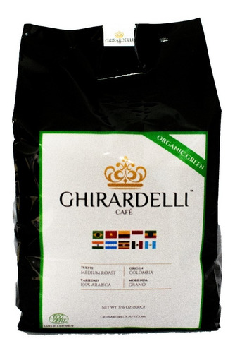 Café Ghirardelli Organico Colombia Tostado Molido/grano 500g