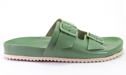 Imagem 4 de 6 de Sandália Birken Feminina Candy Color Verde Couro Legítimo